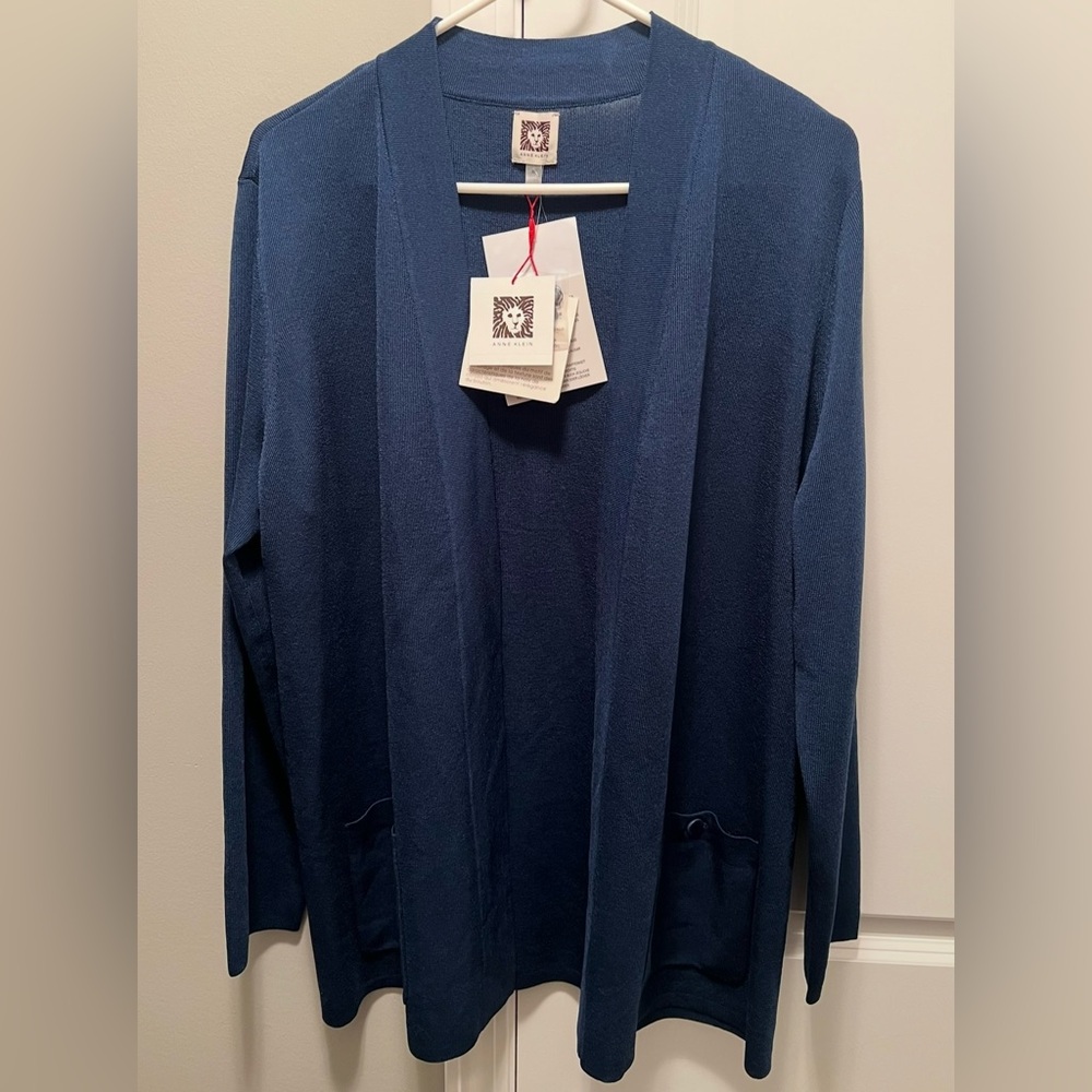 Anne Klein Women's Blue Cardigan Sweater